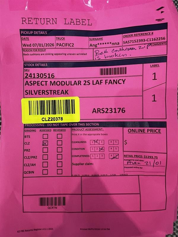 NZ CLZ20378 Aspect Modular Fancy Silverstreak 4pc set