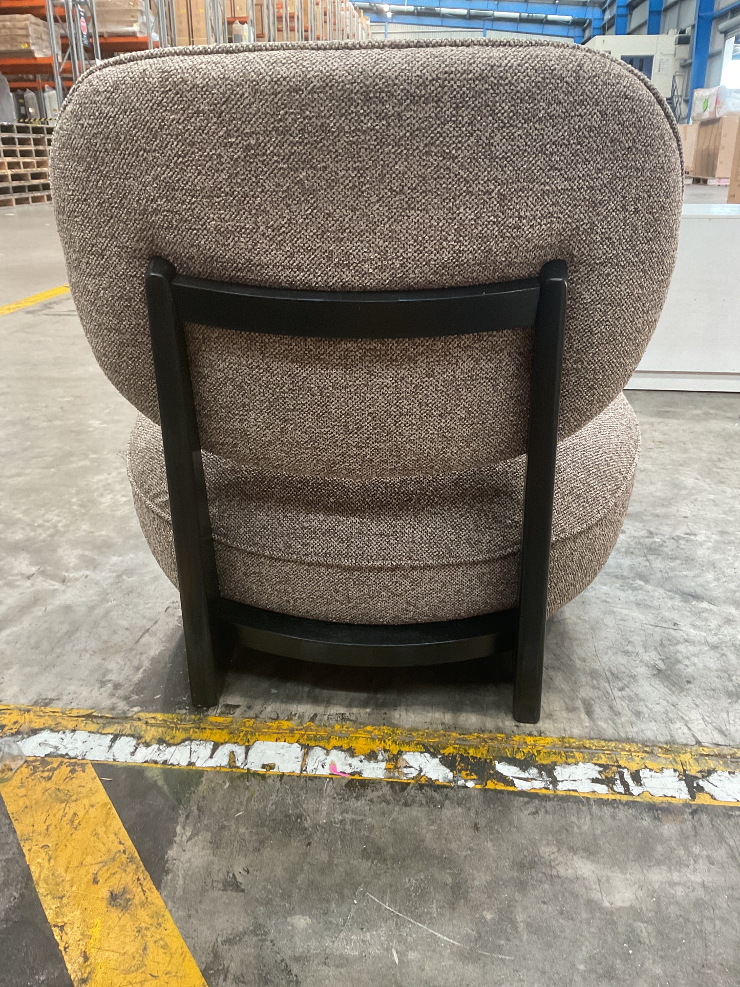 NZ PRZ20278 1 PCE CEBU OCCASIONAL CHAIR COBBLE BROWN