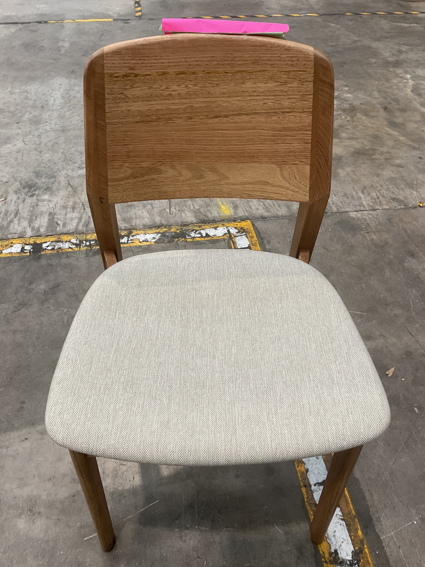 NZ CLZ20652 1 PCE BOWRAL DINING CHAIR NATURAL/LIGHT GREY