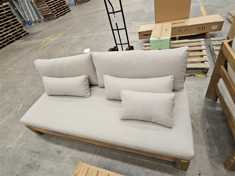 NZ CLZ20353 Cannes Sofa 3S Acacia Natural set