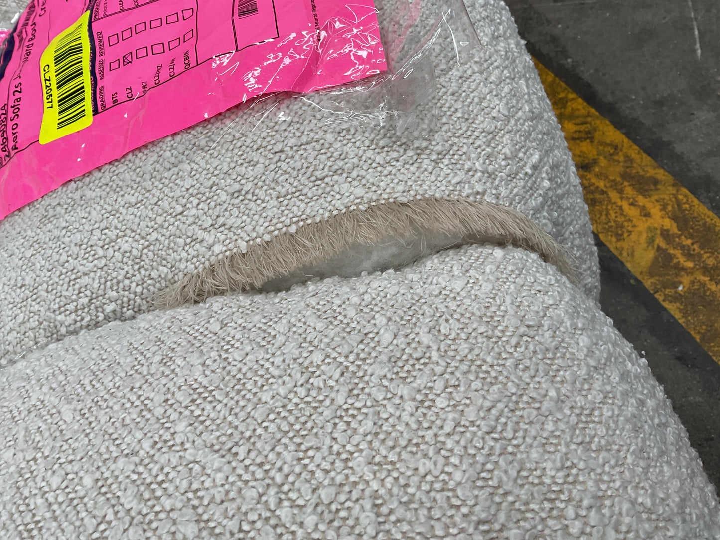 NZ CLZ20577 1 PCE AERO SOFA 2S JACQUARD BOUCLE CREAM