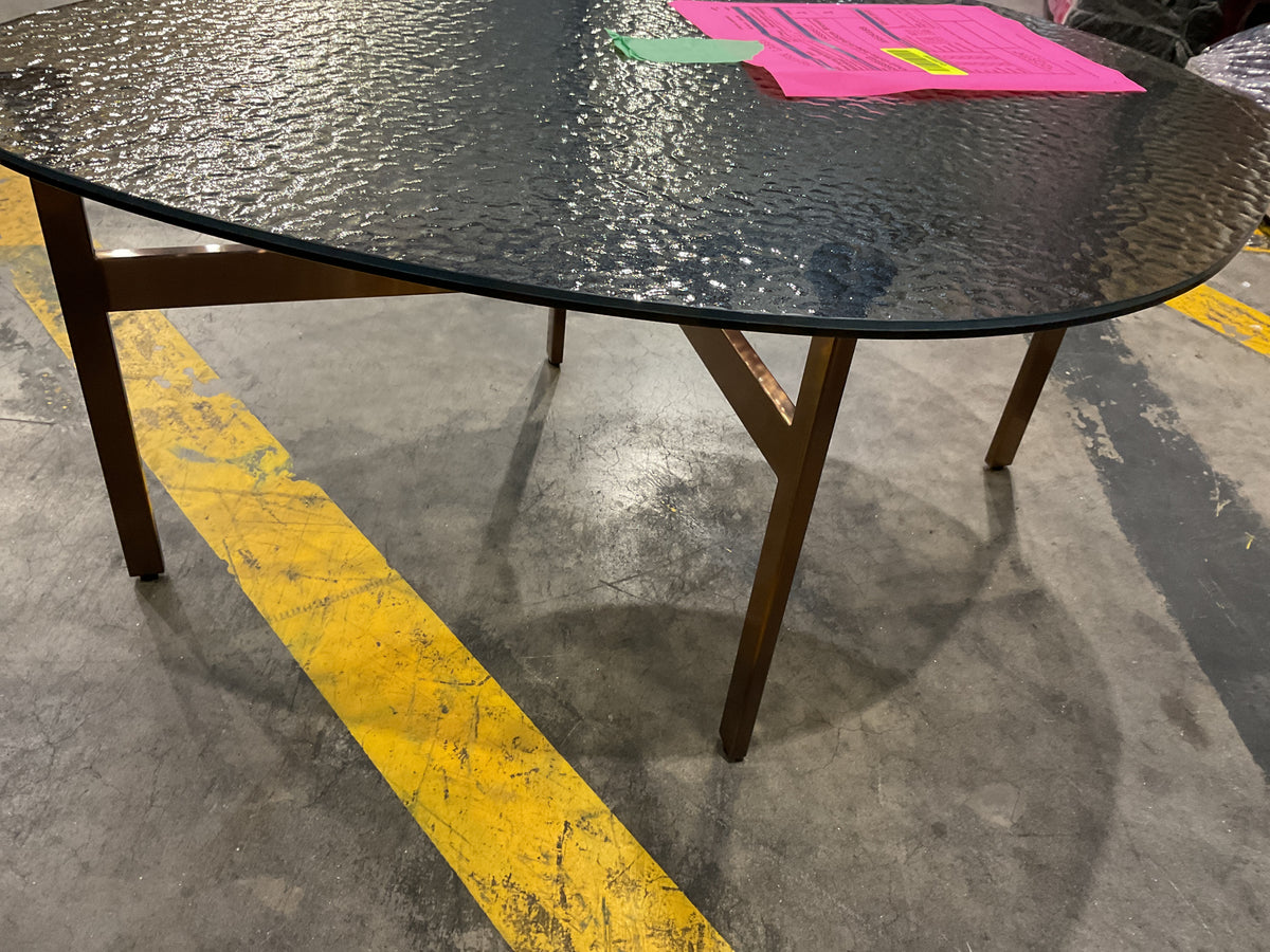 NZ CLZ20725 1 PCE OVALA COFFEE TABLE 86.9X65CM BROWN