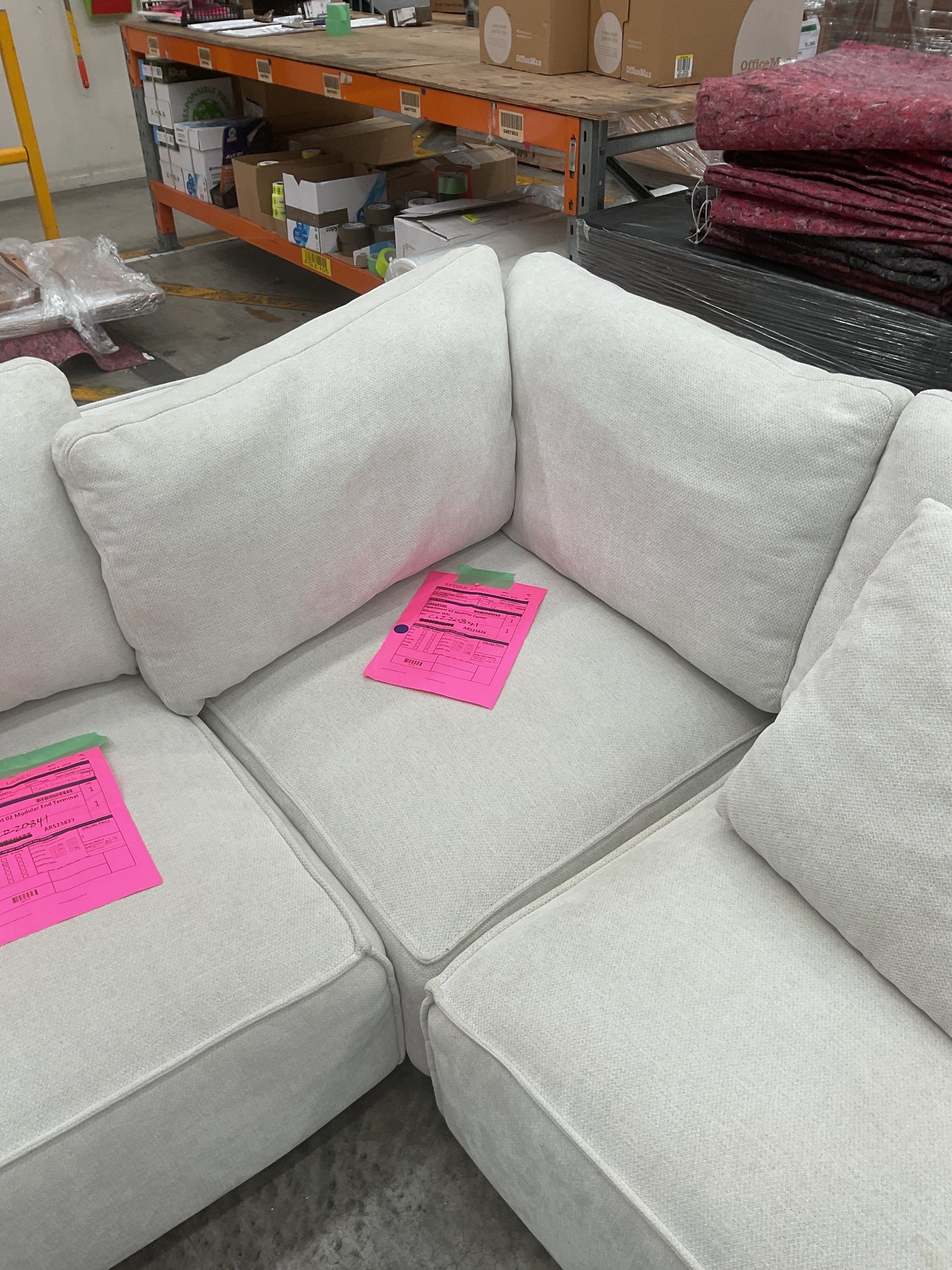 NZ CLZ20641 4 PCE APARTMENT 02 MODULAR ARMLESS 2S GLAMOUR WHITE