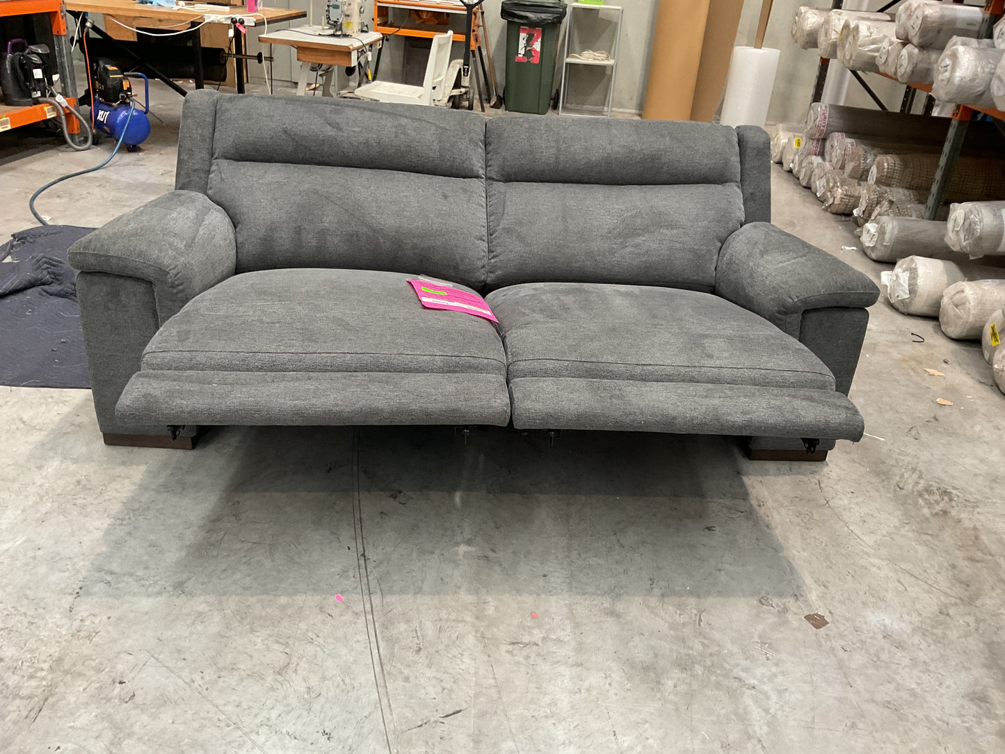 NZ PRZ20204 Barret Electric Recliner Sofa 2.5S Belfast Storm (2 Motion)