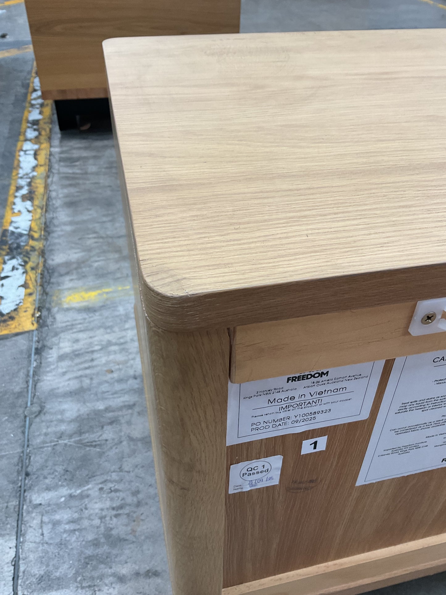 NZ CLZ20390 Bedside 2 Drawer Natural