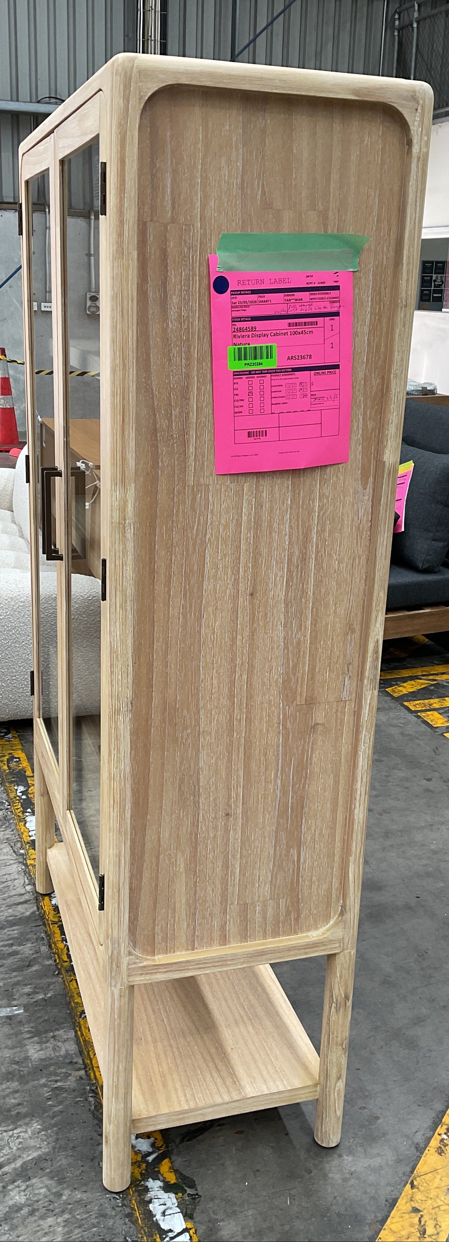 NZ PRZ20254 1 PCE RIVIERA DISPLAY CABINET 100X45CM NATURAL