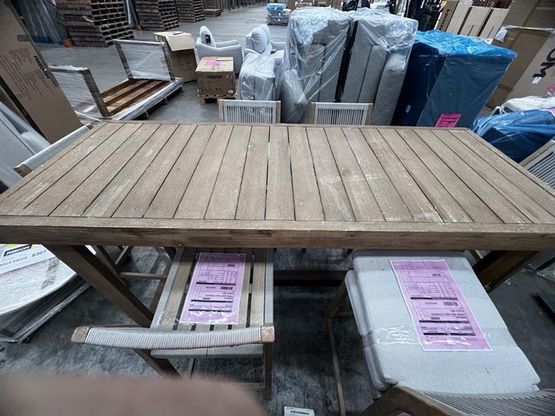 NZ CLZ20376 Cannes Bar Table 210x80CM + 6x Le Vent Outdoor Bar Stools Armless Acacia