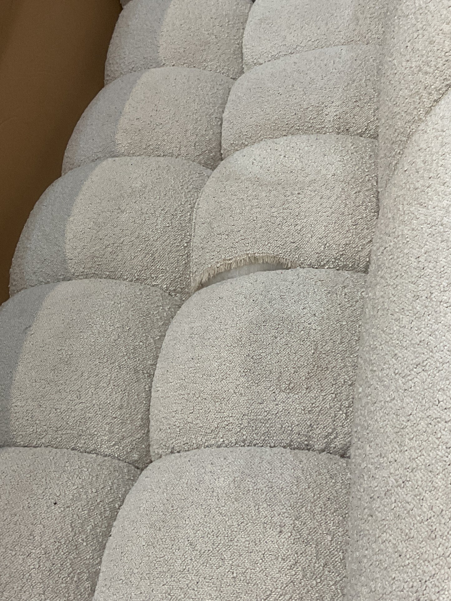 NZ CLZ20643 1 PCE AERO SOFA 3S JACQUARD BOUCLE CREAM