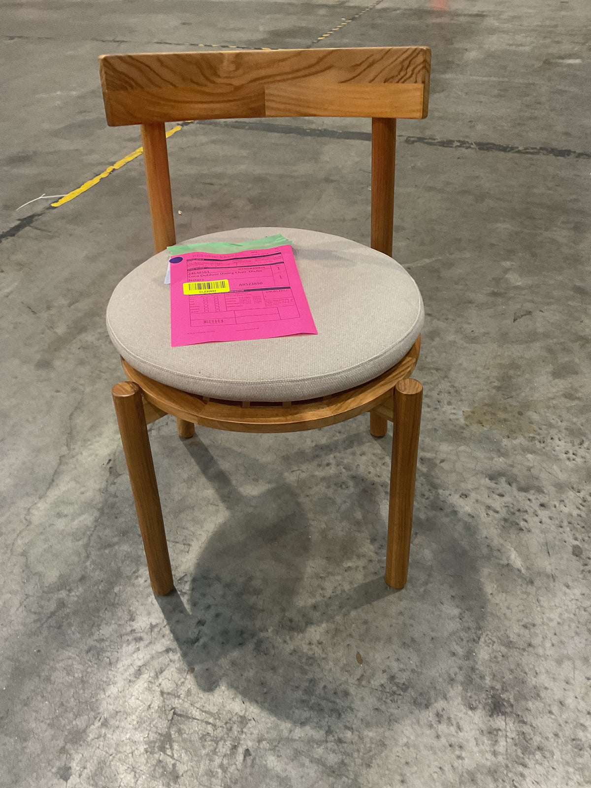 NZ CLZ20664 1 PCE COCO DINING CHAIR OLEFIN NATURAL