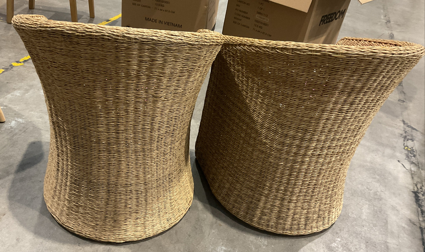 NZ CLZ20634 2 PCE NAVONA OUTDOOR DINING CHAIR   NATURAL