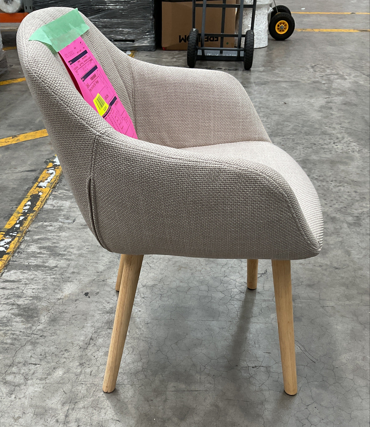 NZ CLZ20723 1 PCE PALMER CARVER DINING CHAIR BEIGE