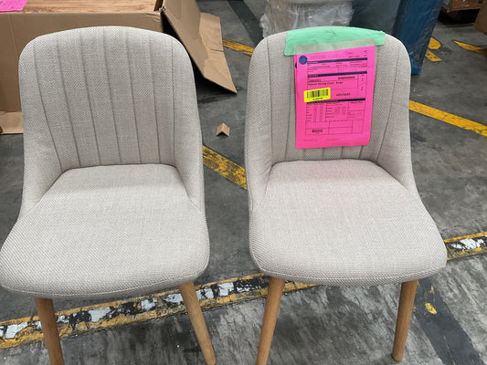 NZ CLZ20708 2 PCE PALMER DINING CHAIR BEIGE