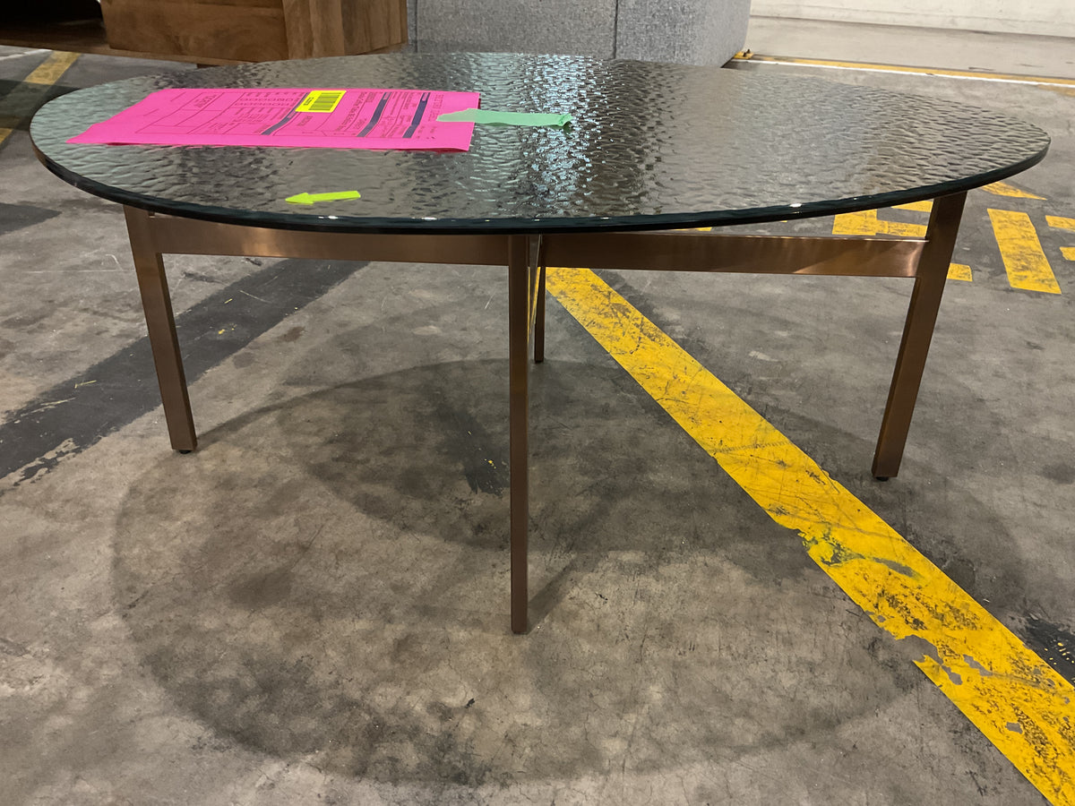 NZ CLZ20725 1 PCE OVALA COFFEE TABLE 86.9X65CM BROWN