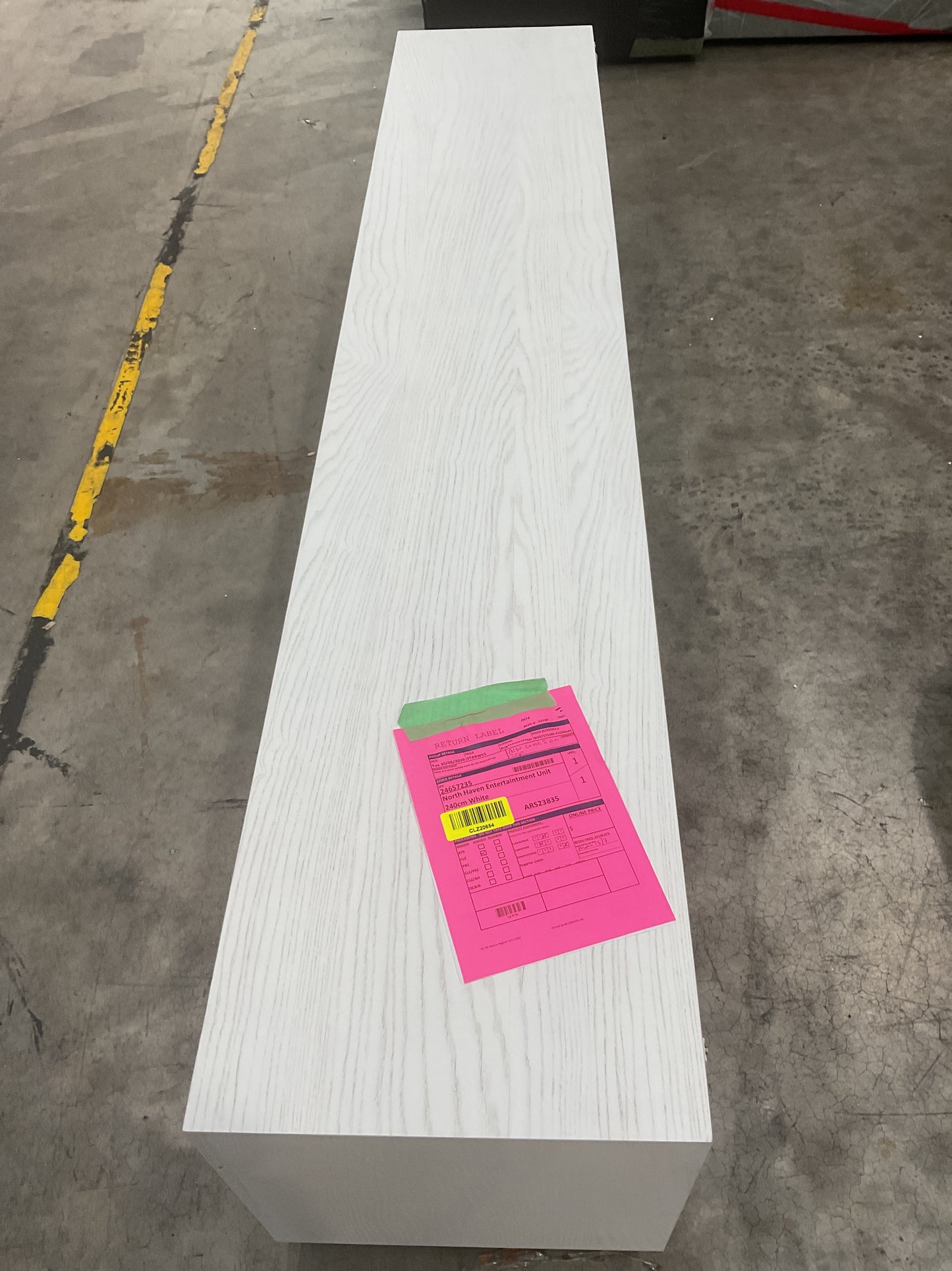 NZ CLZ20654 1 PCE NORTH HAVEN ENTERTAINMENT UNIT 240CM WHITE