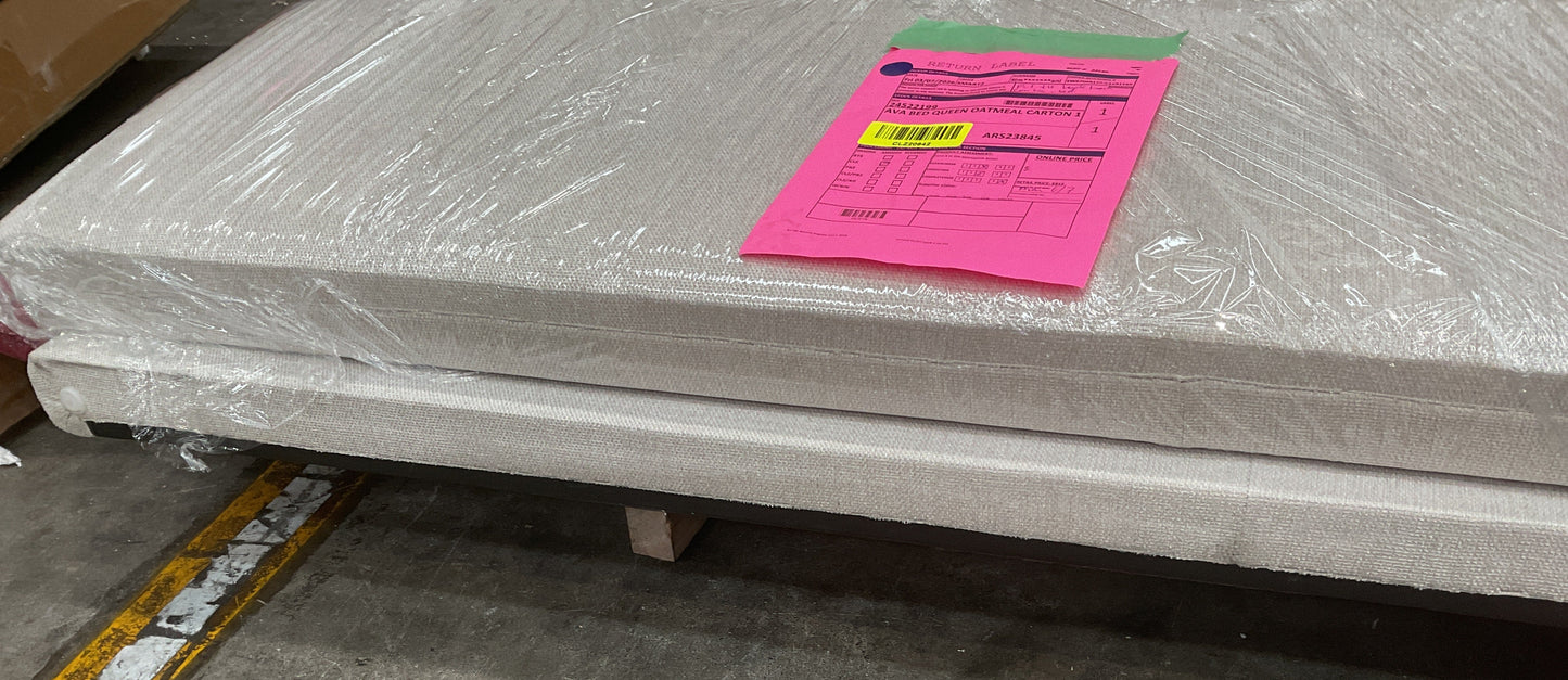 NZ CLZ20642 4 PCE AVA BED QUEEN OATMEAL