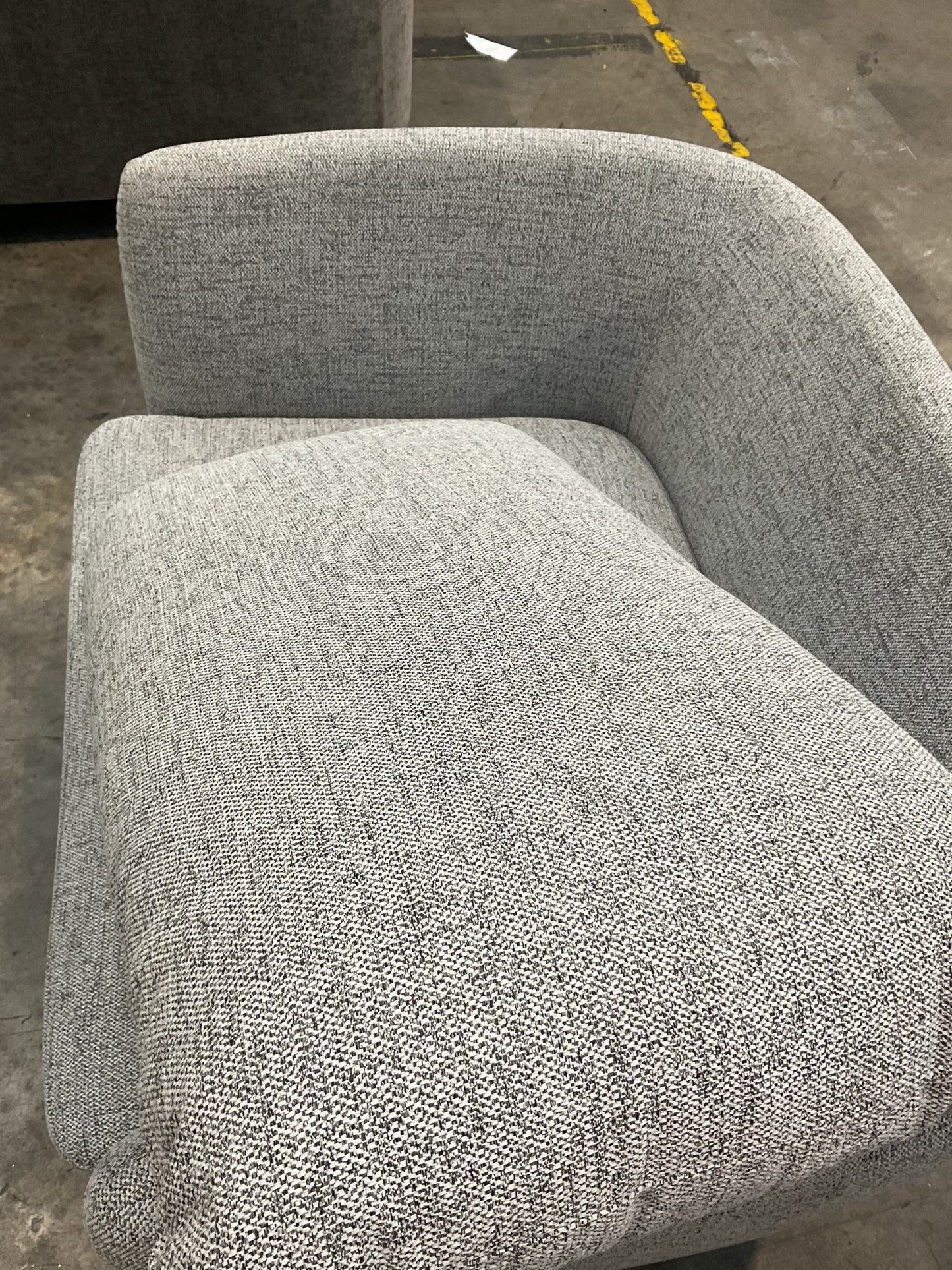 NZ PRZ20167 Cleo Armchair Hervey Pepper Black leg