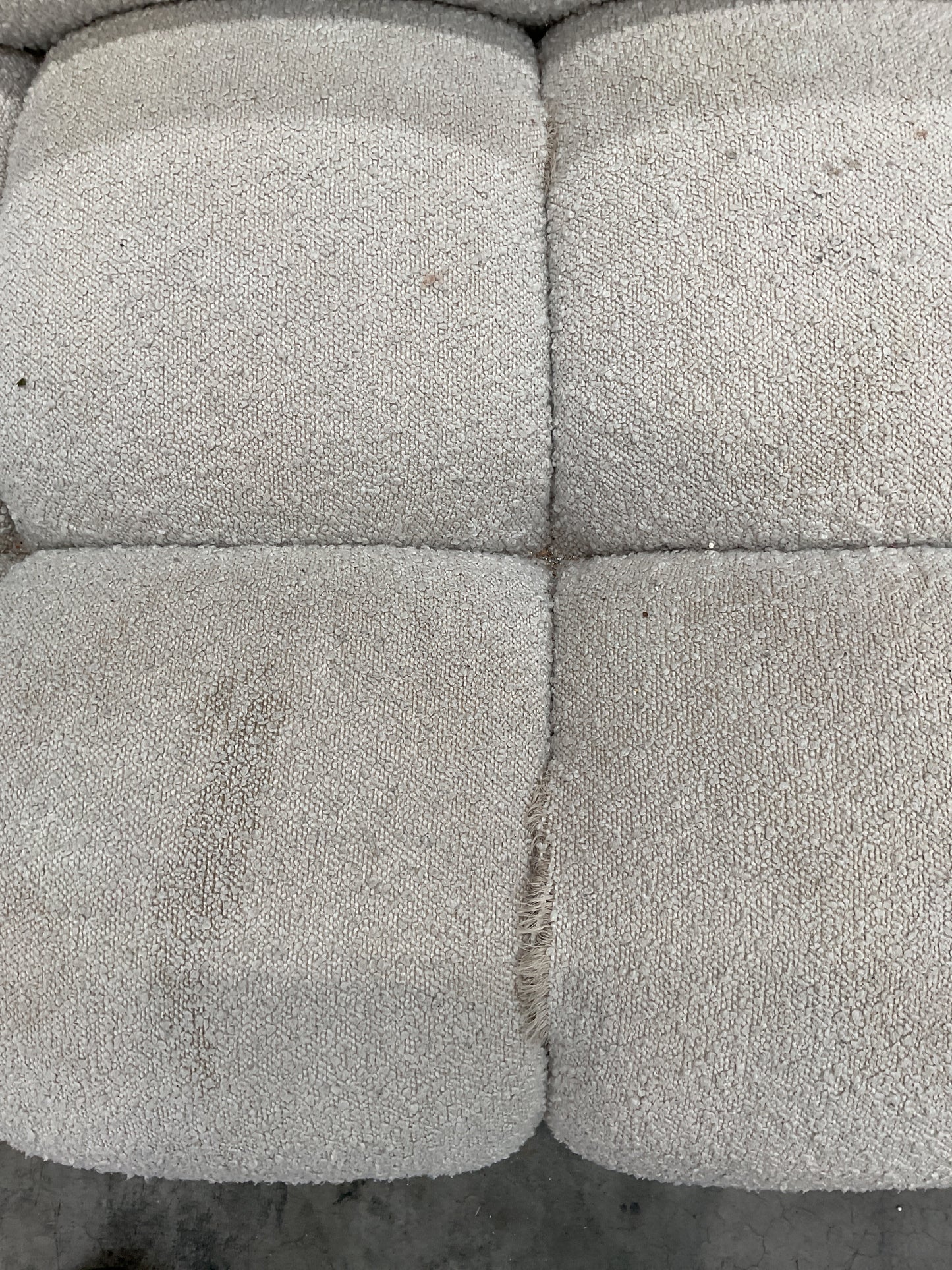 NZ CLZ20592 1 PCE AERO SOFA 3S JACQUARD BOUCLE CREAM