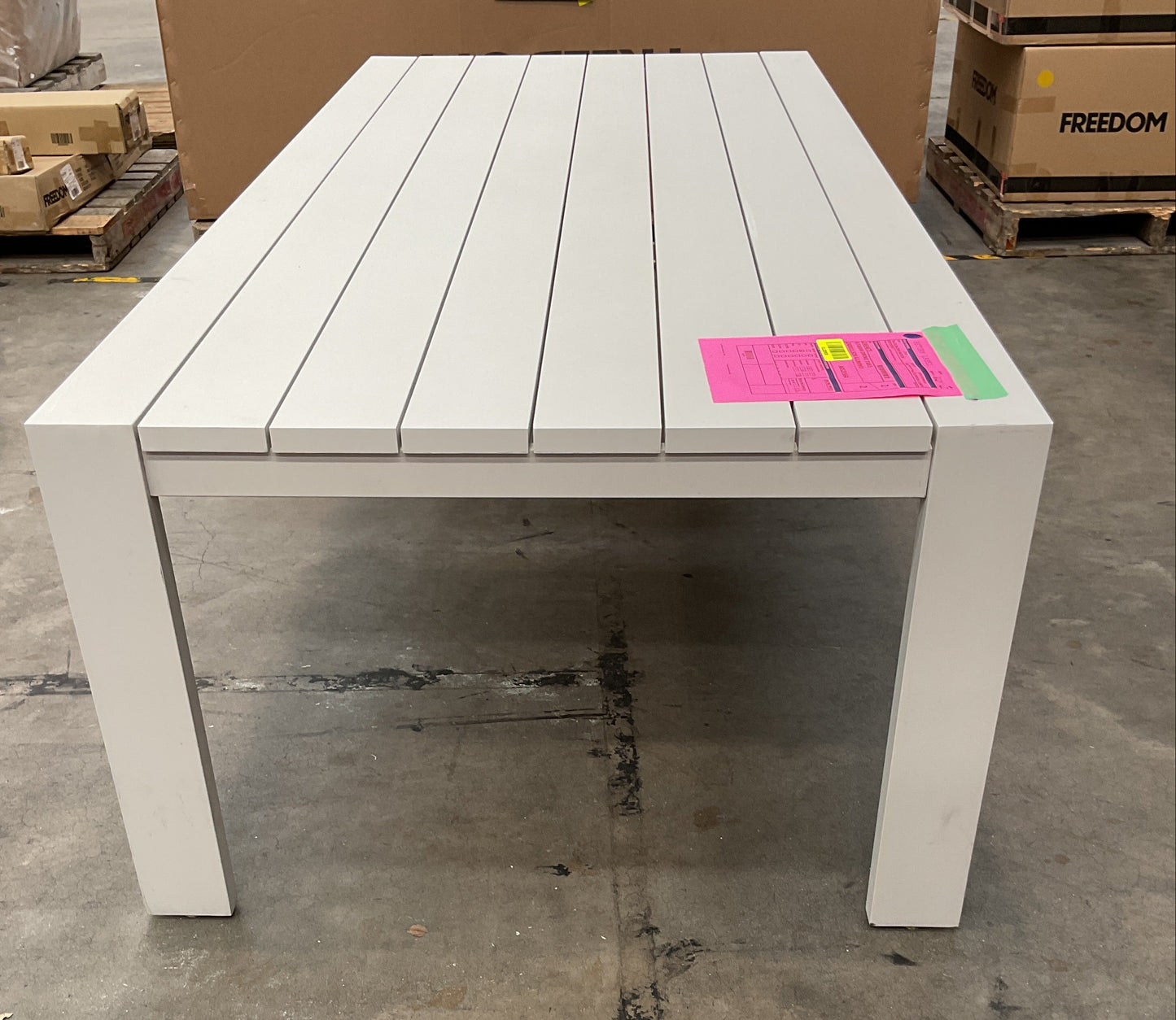NZ CLZ20620 1 PCE ATAMAN DINING TABLE 240X111.5CM ALUMINIUM OFF WHITE