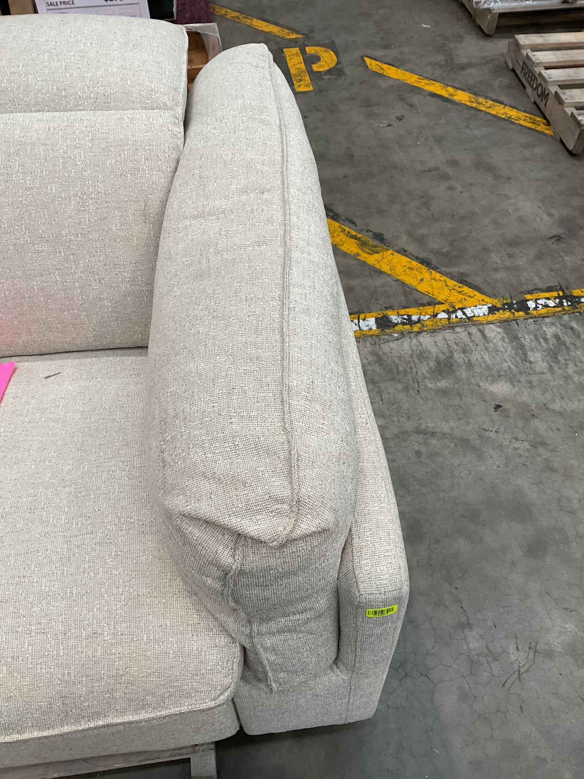 NZ CLZ20679 1 PCE SORRENTO ELECTRIC RECLINER SOFA 2S SANCY OYSTER (2 MOTION)
