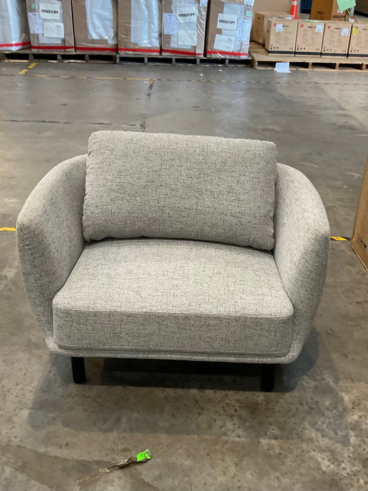 NZ PRZ20167 Cleo Armchair Hervey Pepper Black leg