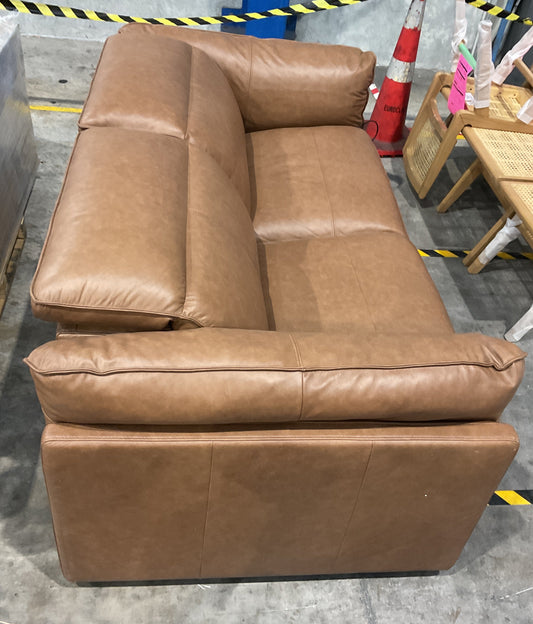 NZ CLZ20673 1 PCE SORRENTO ELECTRIC RECLINER SOFA 3S BENDIGO TAN (2 MOTION)