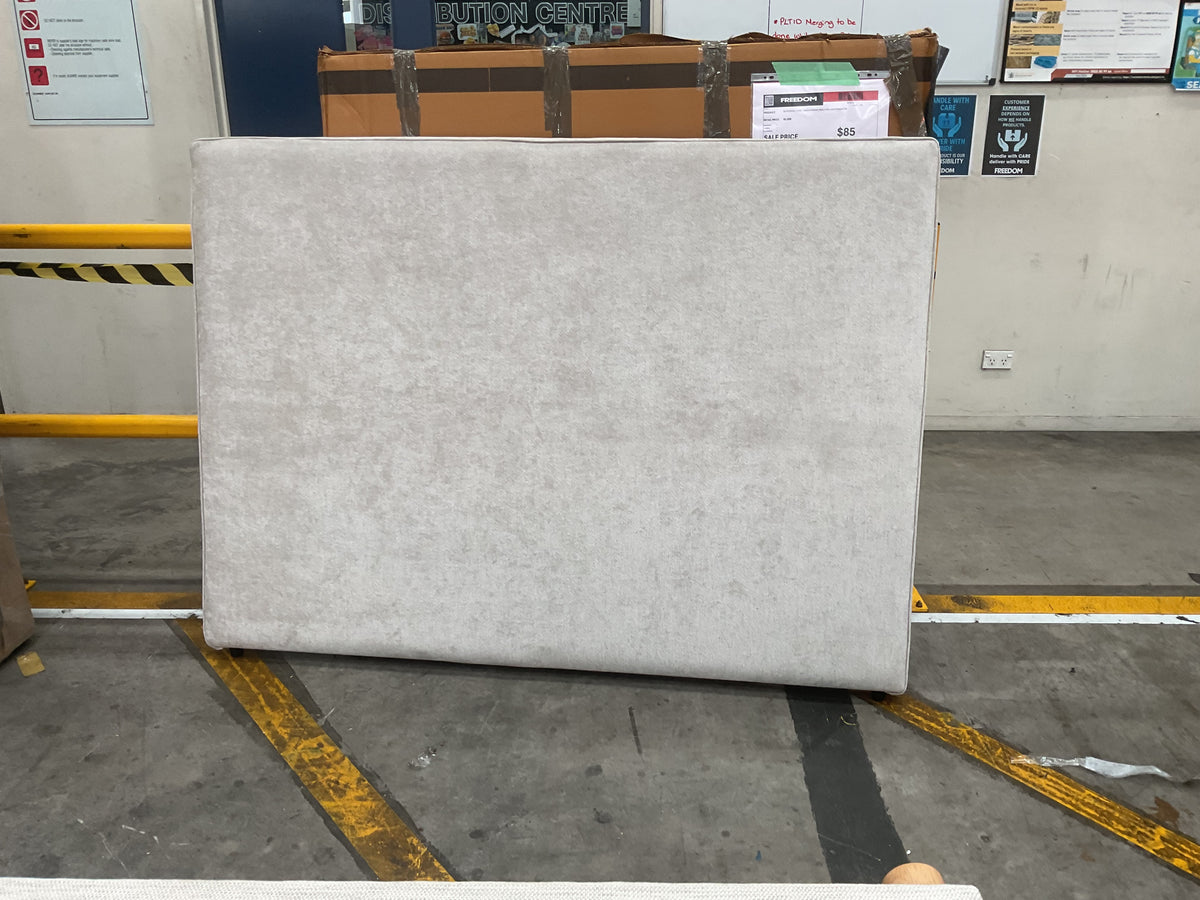 NZ CLZ20667 1 PCE AUDREY PIPED - HEADBOARD ONLY QUEEN ZEUS MIST (SELF PIPING)