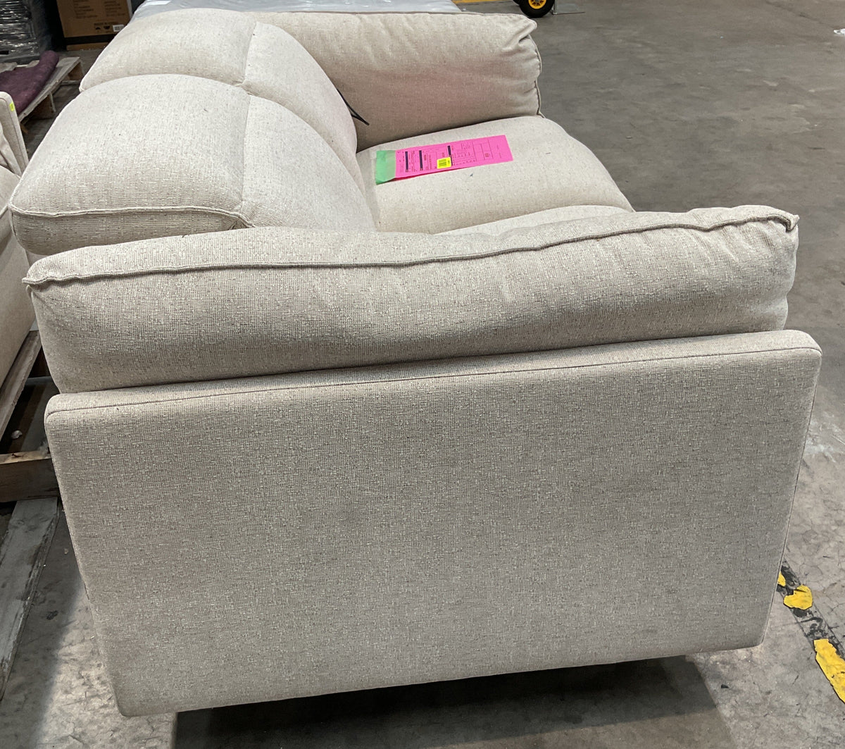 NZ CLZ20682 1 PCE SORRENTO ELECTRIC RECLINER SOFA 2S SANCY OYSTER (2 MOTION)