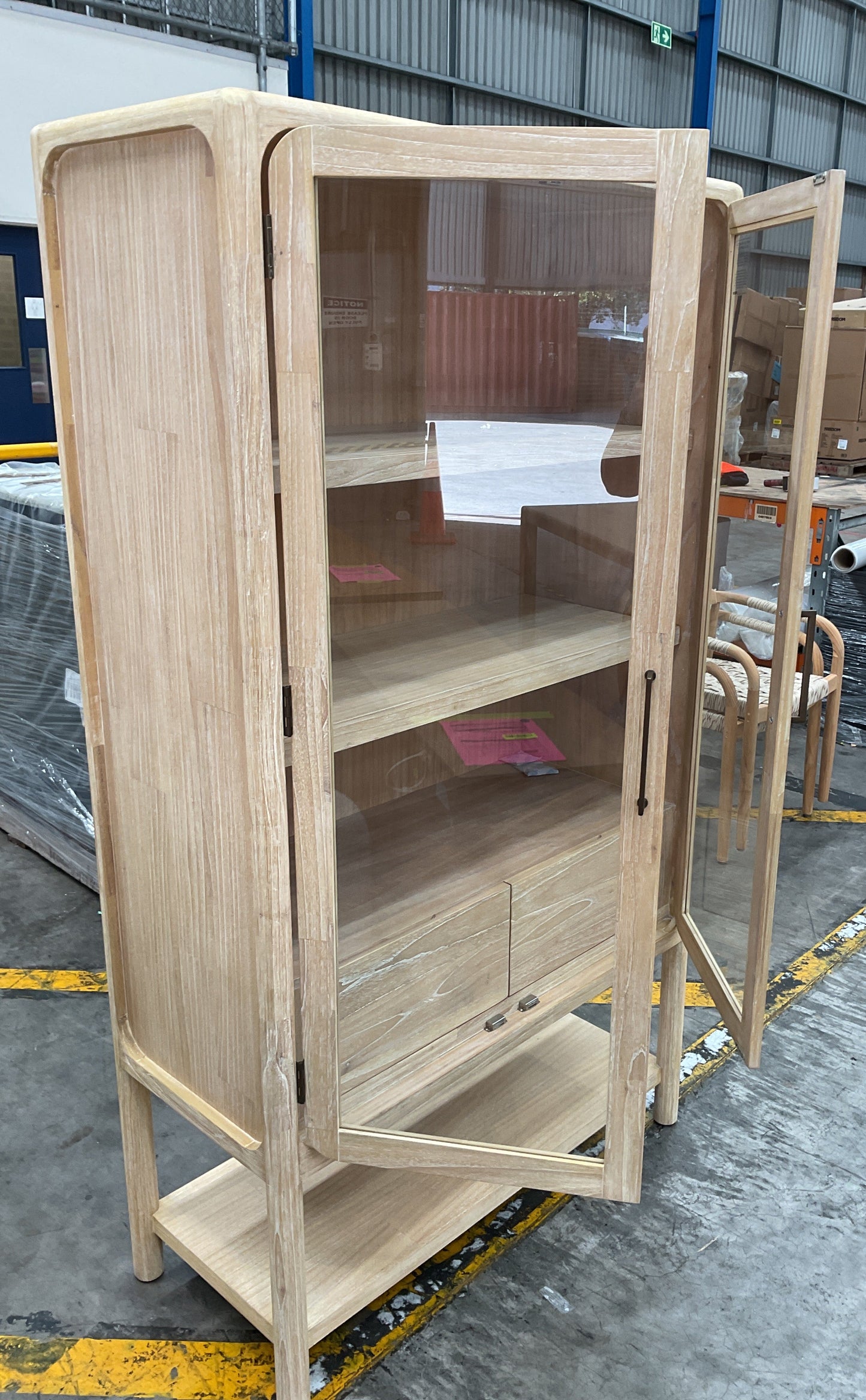 NZ PRZ20254 1 PCE RIVIERA DISPLAY CABINET 100X45CM NATURAL