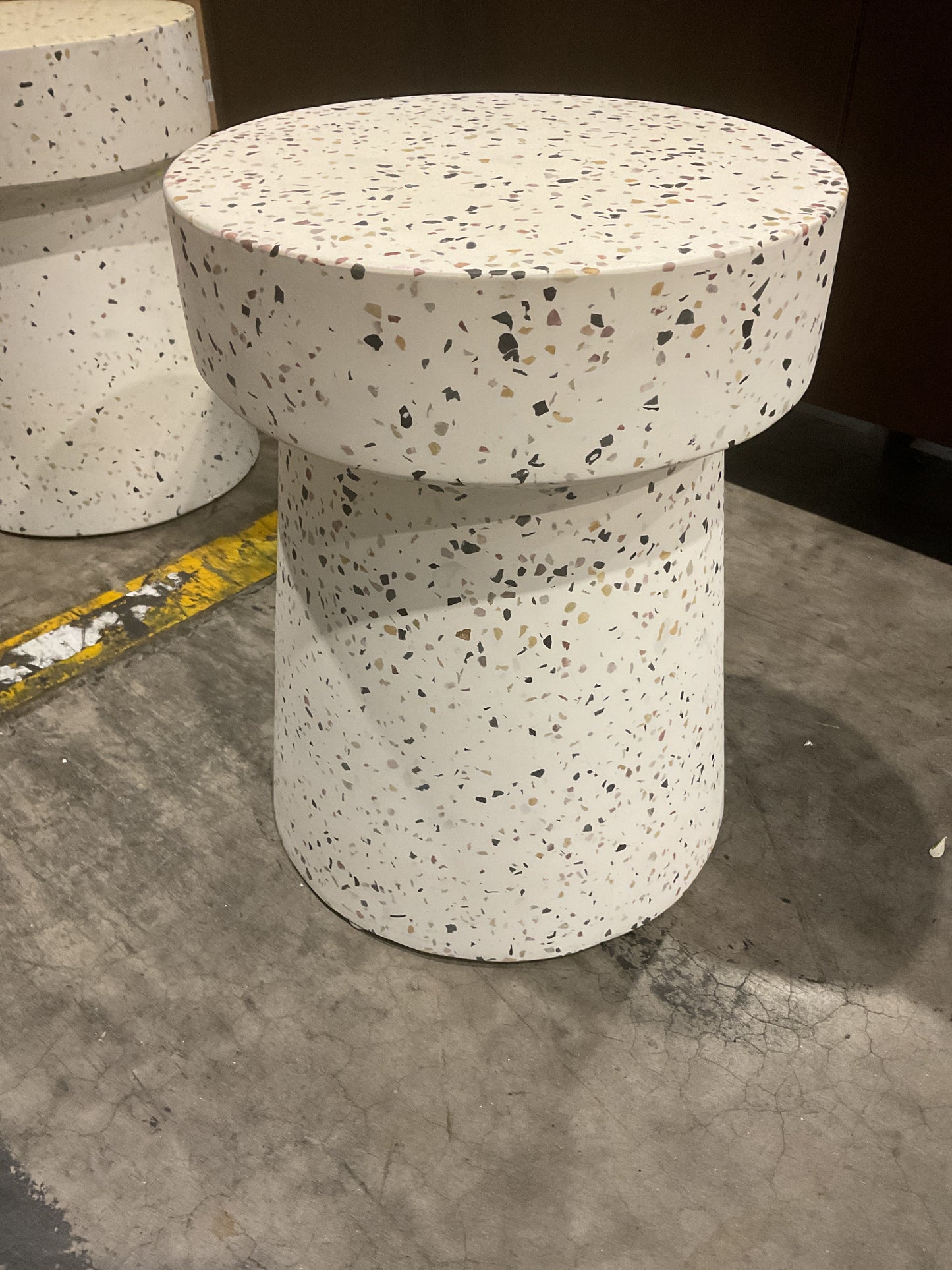 NZ CLZ20658 2 PCE BISCAY STOOL TERRAZZO WHITE