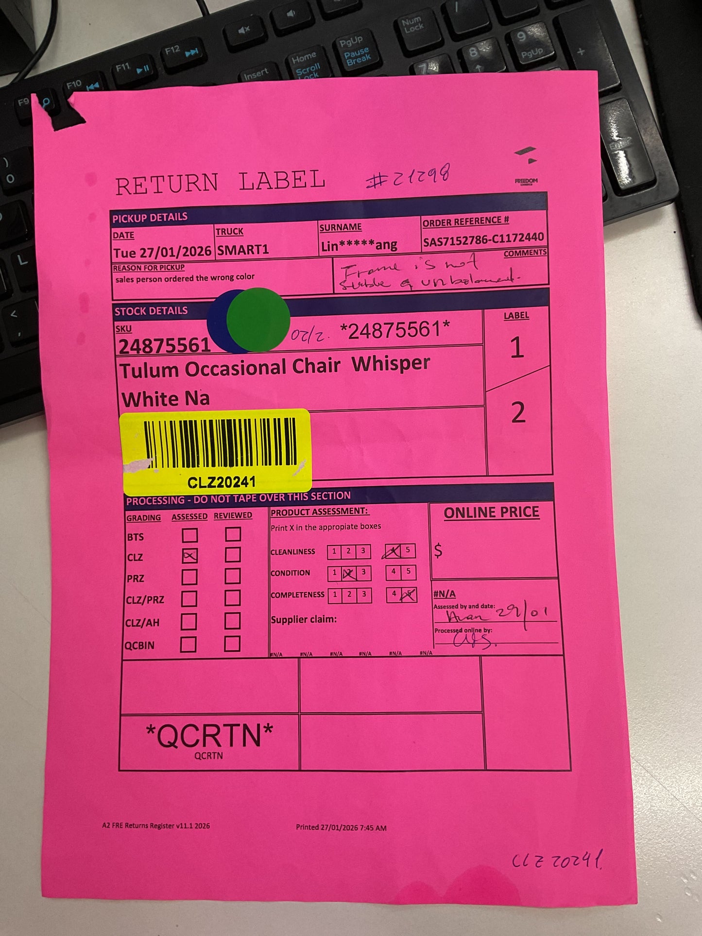 NZ CLZ20241 Tulum Occasional Chair Whisper Withe