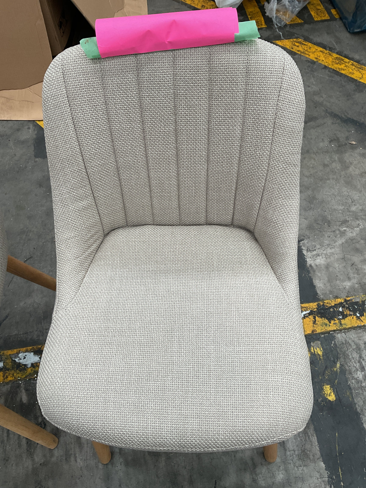 NZ CLZ20708 2 PCE PALMER DINING CHAIR BEIGE