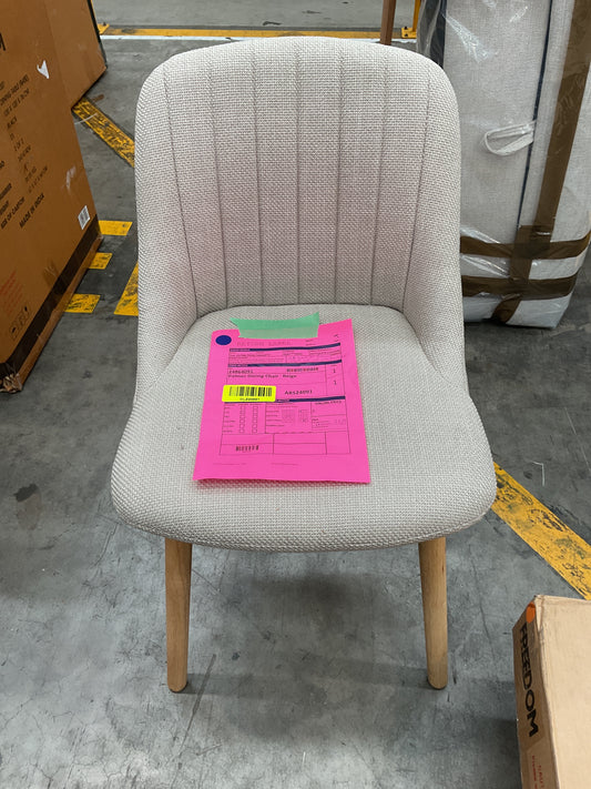 NZ CLZ20691 1 PCE PALMER DINING CHAIR BEIGE