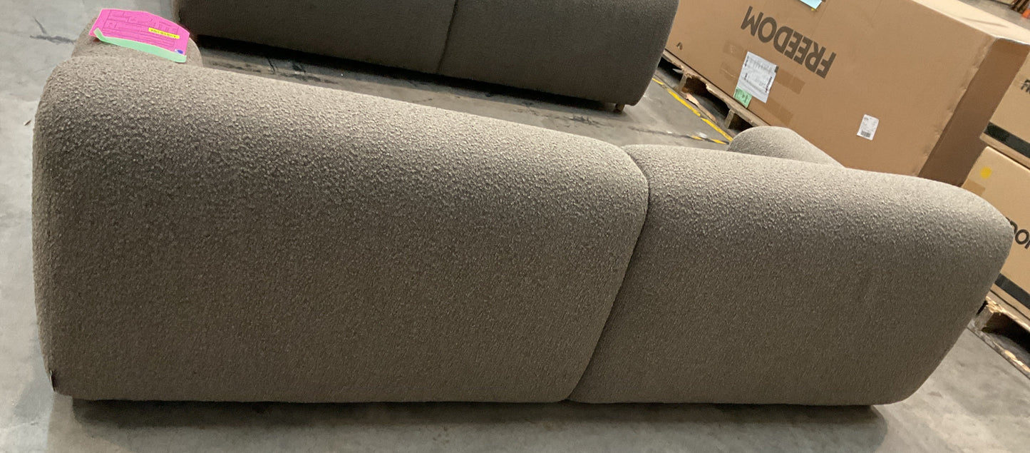 NZ CLZ20626 1 PCE AERO SOFA 3S JACQUARD BOUCLE COFFEE
