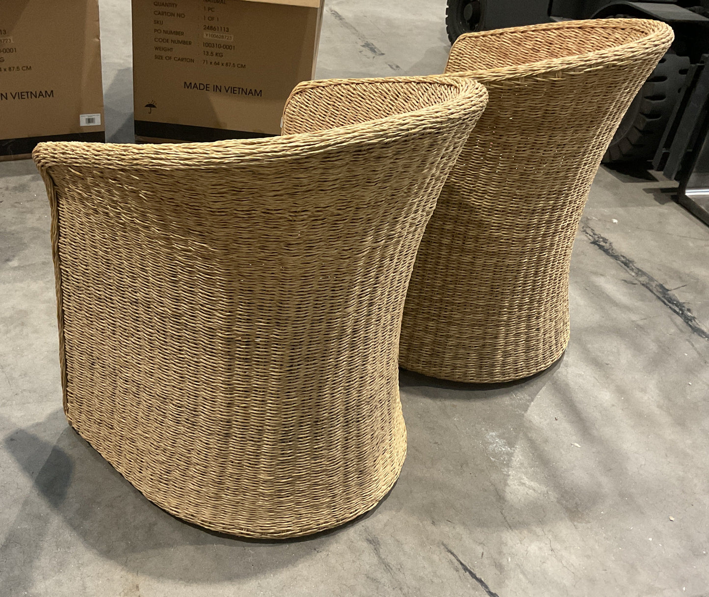 NZ CLZ20634 2 PCE NAVONA OUTDOOR DINING CHAIR   NATURAL