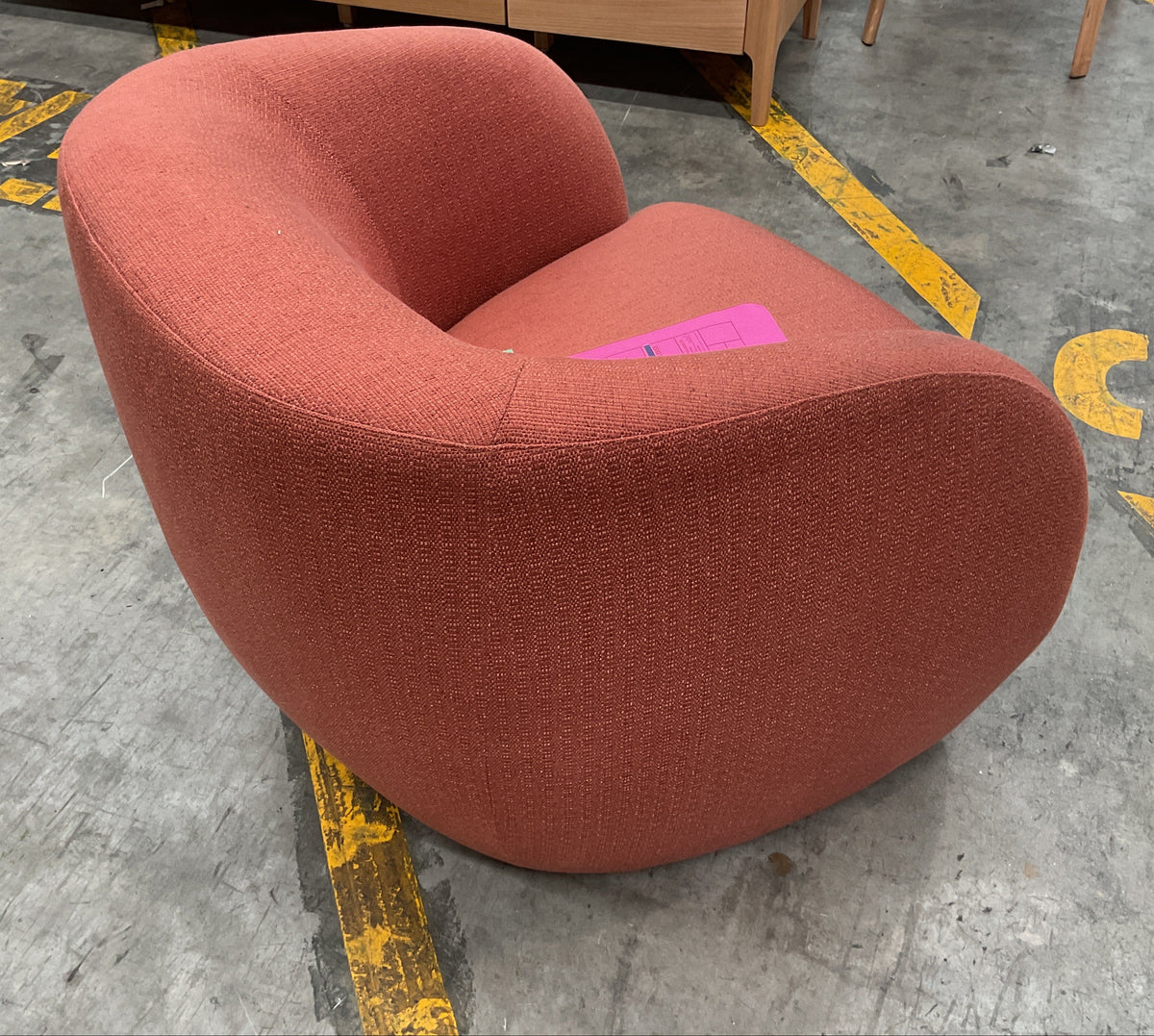NZ CLZ20687 1 PCE COBBLE OCCASIONAL ARMCHAIR 1S ETON INDIAN RED