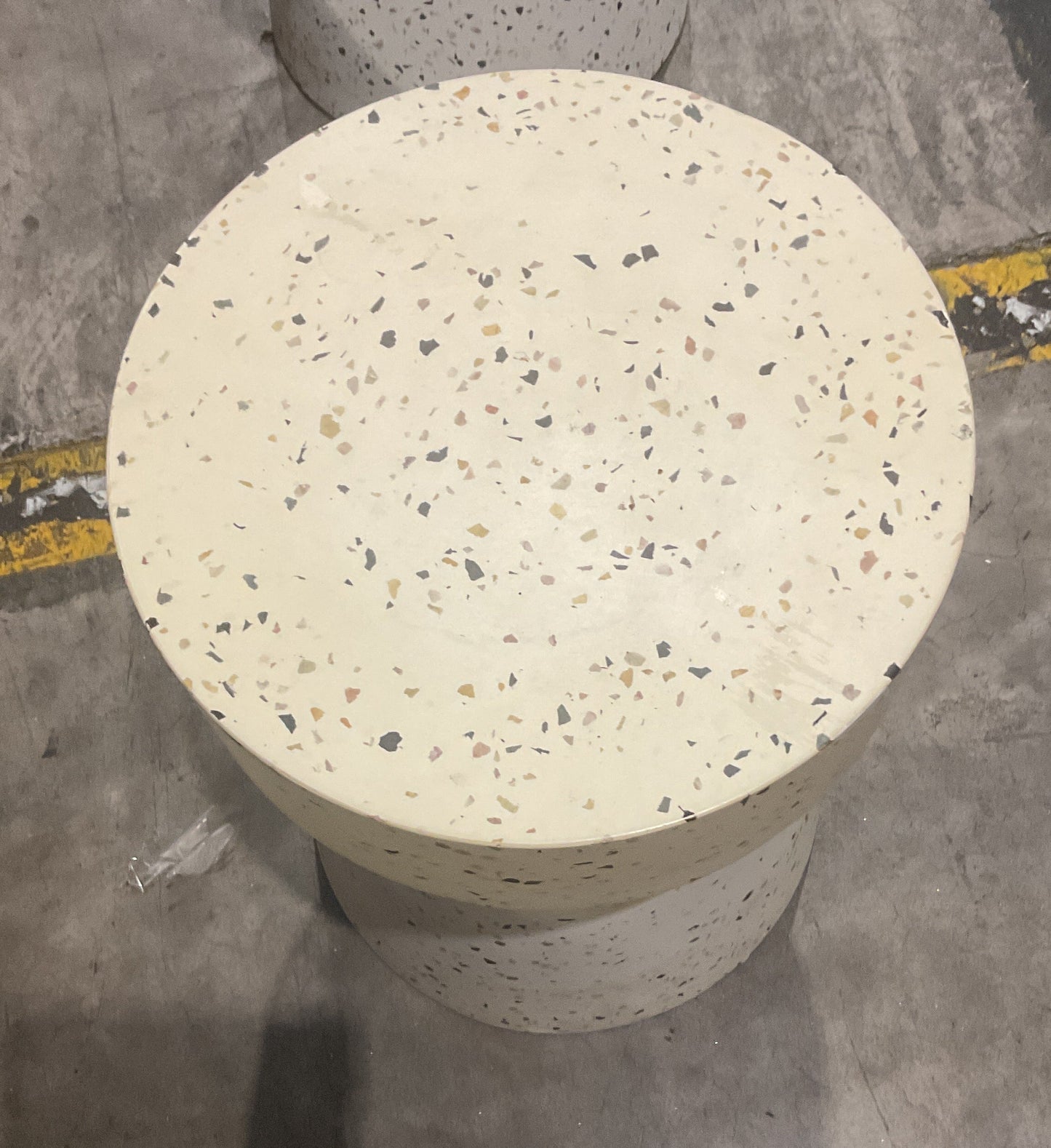 NZ CLZ20658 2 PCE BISCAY STOOL TERRAZZO WHITE