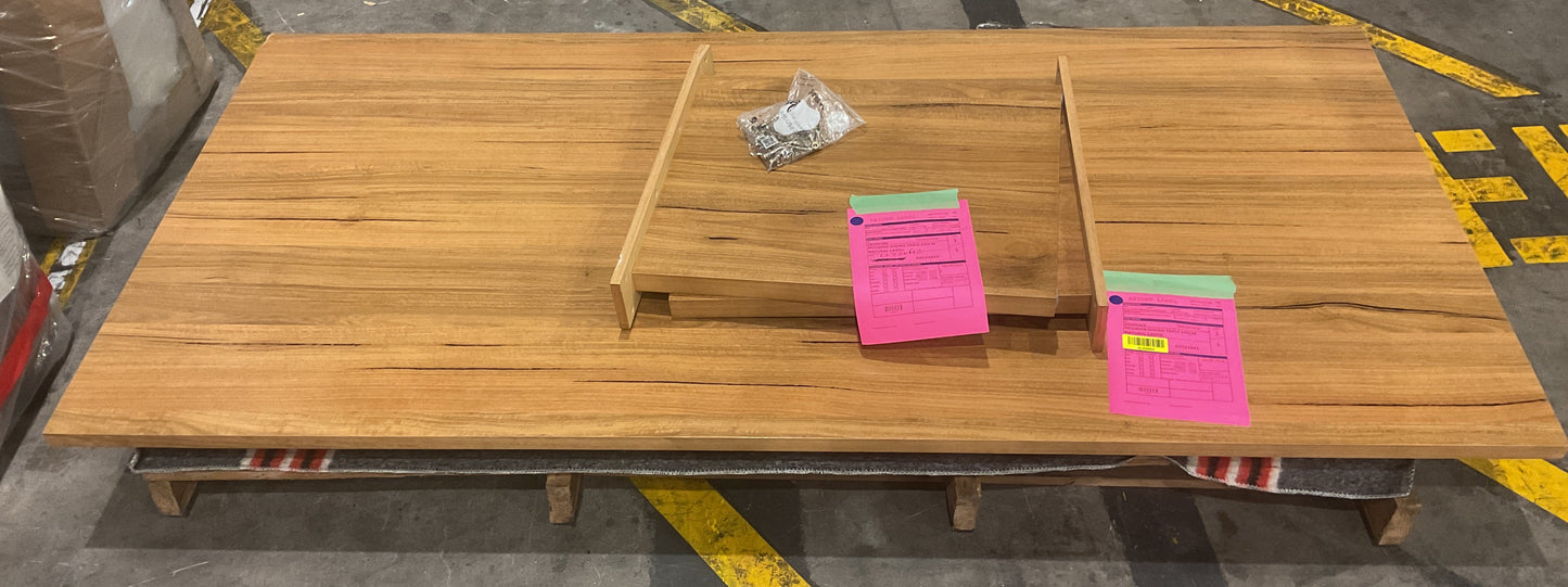 NZ CLZ20662 2 PCE MOSMAN DINING TABLE 240CM NATURAL CARTON 1&2
