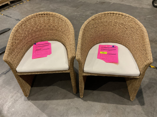 NZ CLZ20634 2 PCE NAVONA OUTDOOR DINING CHAIR   NATURAL