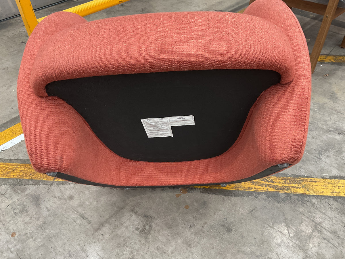 NZ CLZ20687 1 PCE COBBLE OCCASIONAL ARMCHAIR 1S ETON INDIAN RED