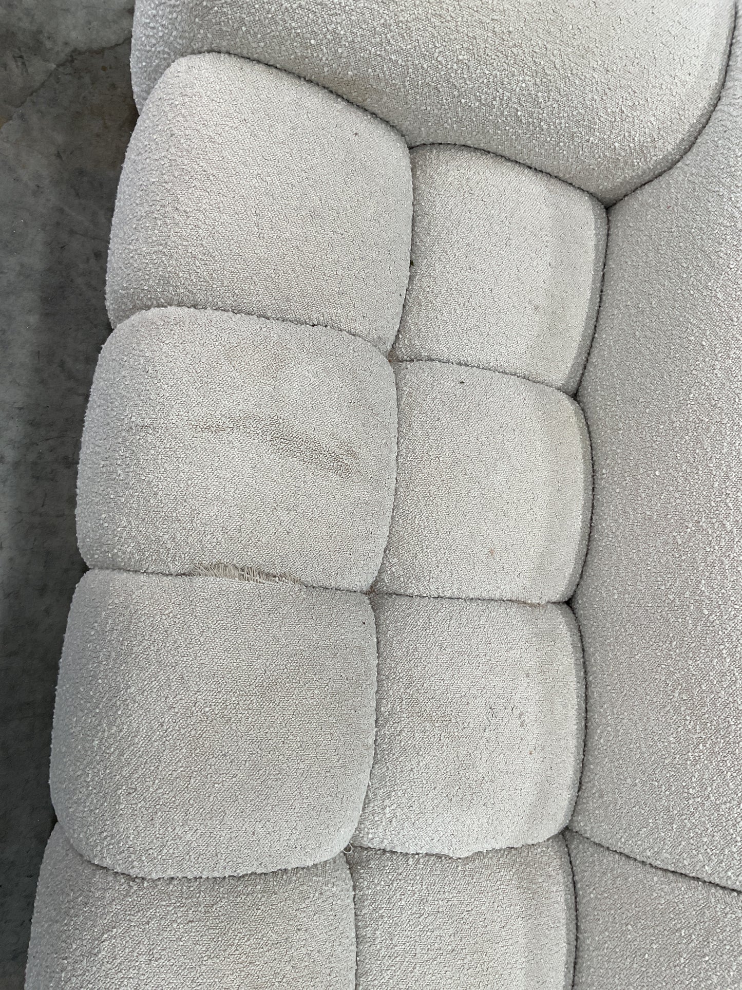 NZ CLZ20592 1 PCE AERO SOFA 3S JACQUARD BOUCLE CREAM