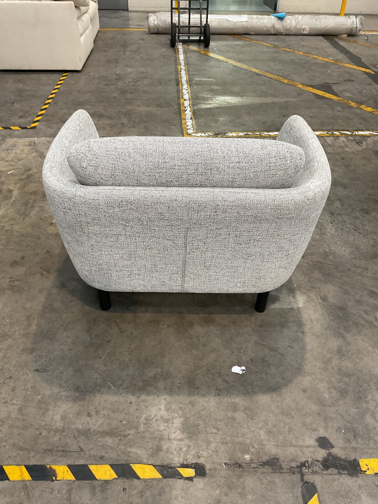 NZ PRZ20167 Cleo Armchair Hervey Pepper Black leg