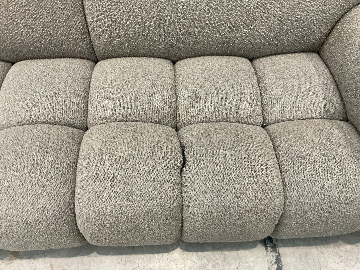 NZ CLZ20627 1 PCE AERO SOFA 3S JACQUARD BOUCLE COFFEE