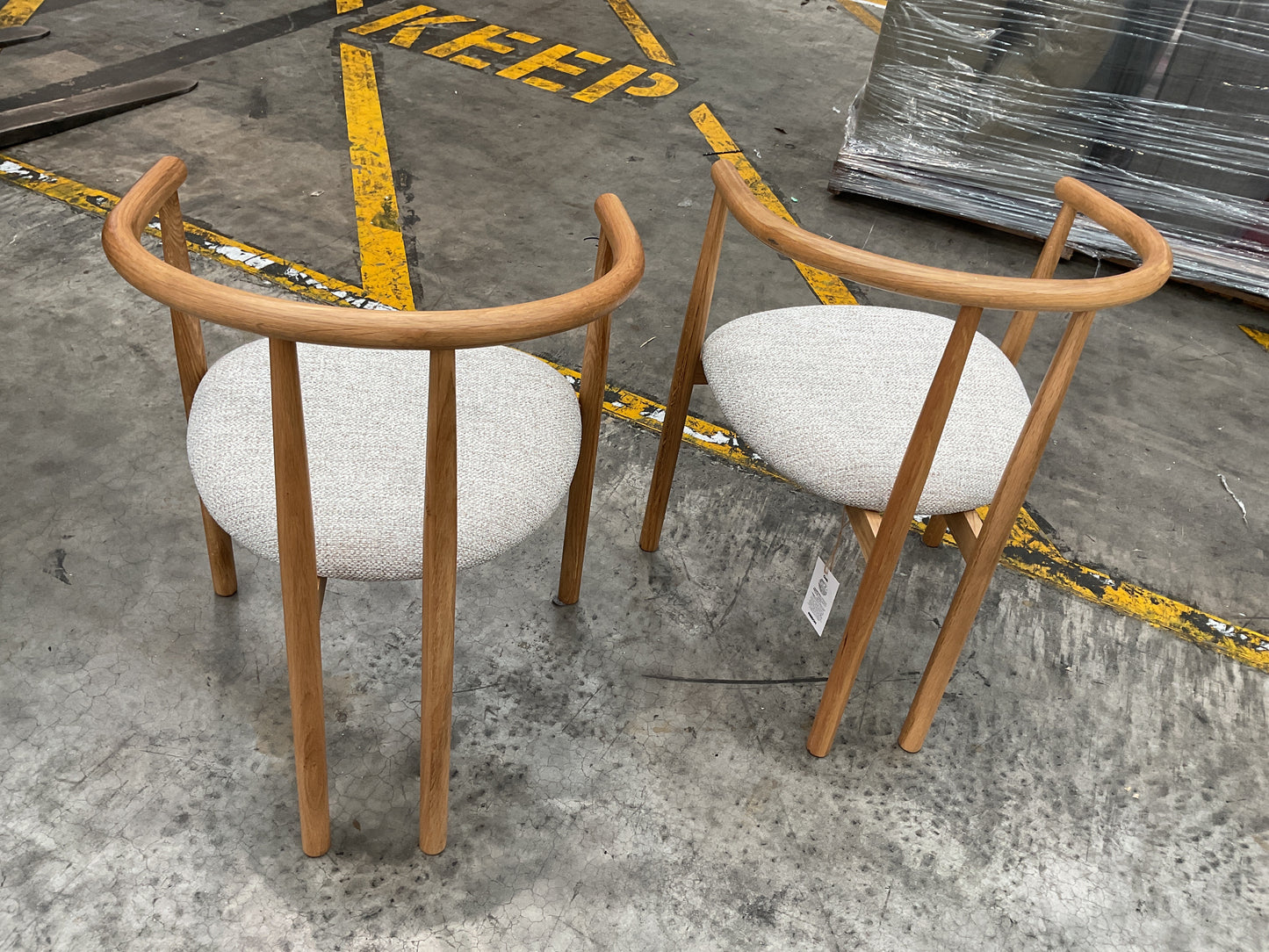 NZ PRZ20249 2 PCE EMERSON DINING CHAIR NATURAL