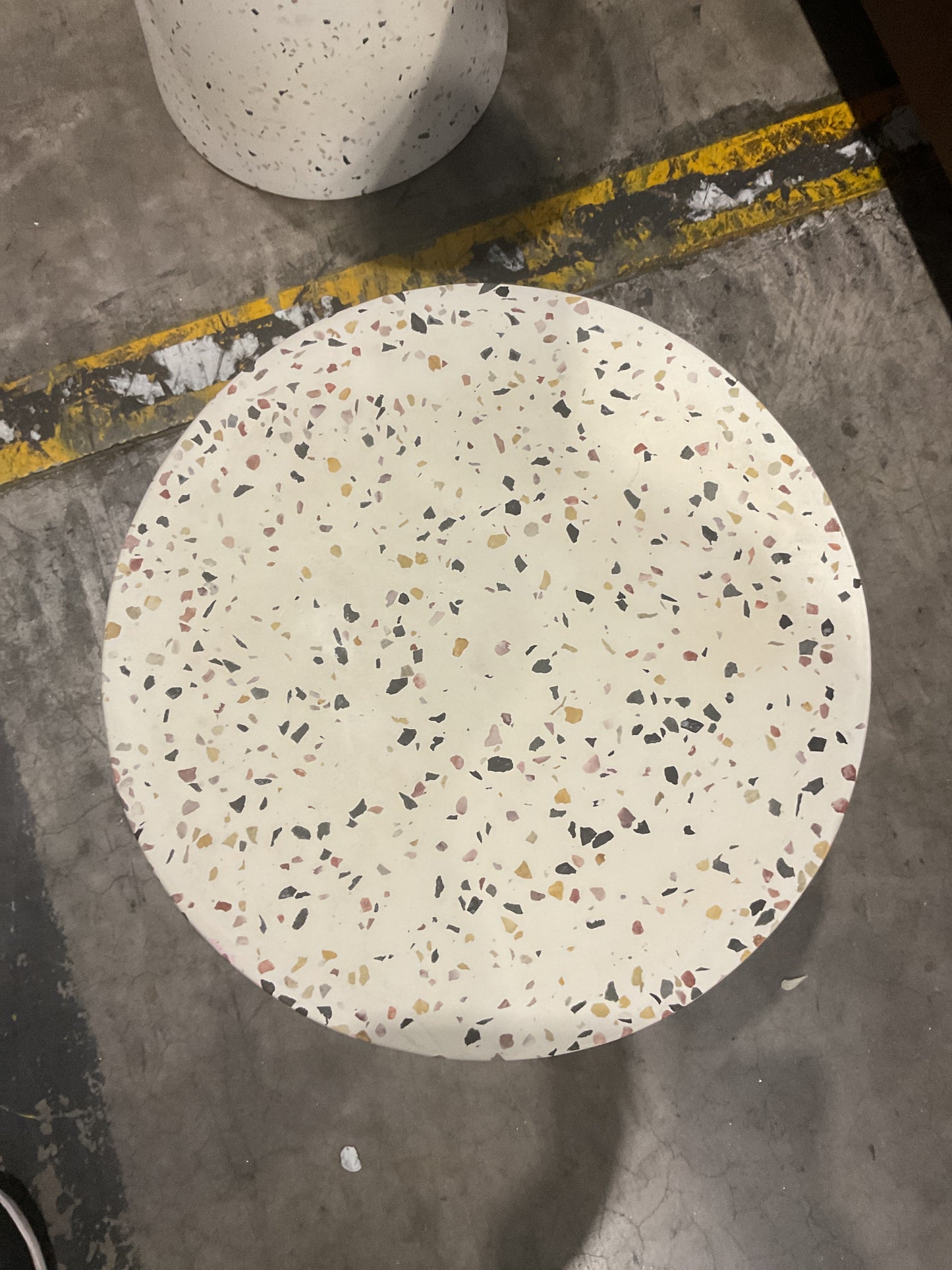 NZ CLZ20658 2 PCE BISCAY STOOL TERRAZZO WHITE