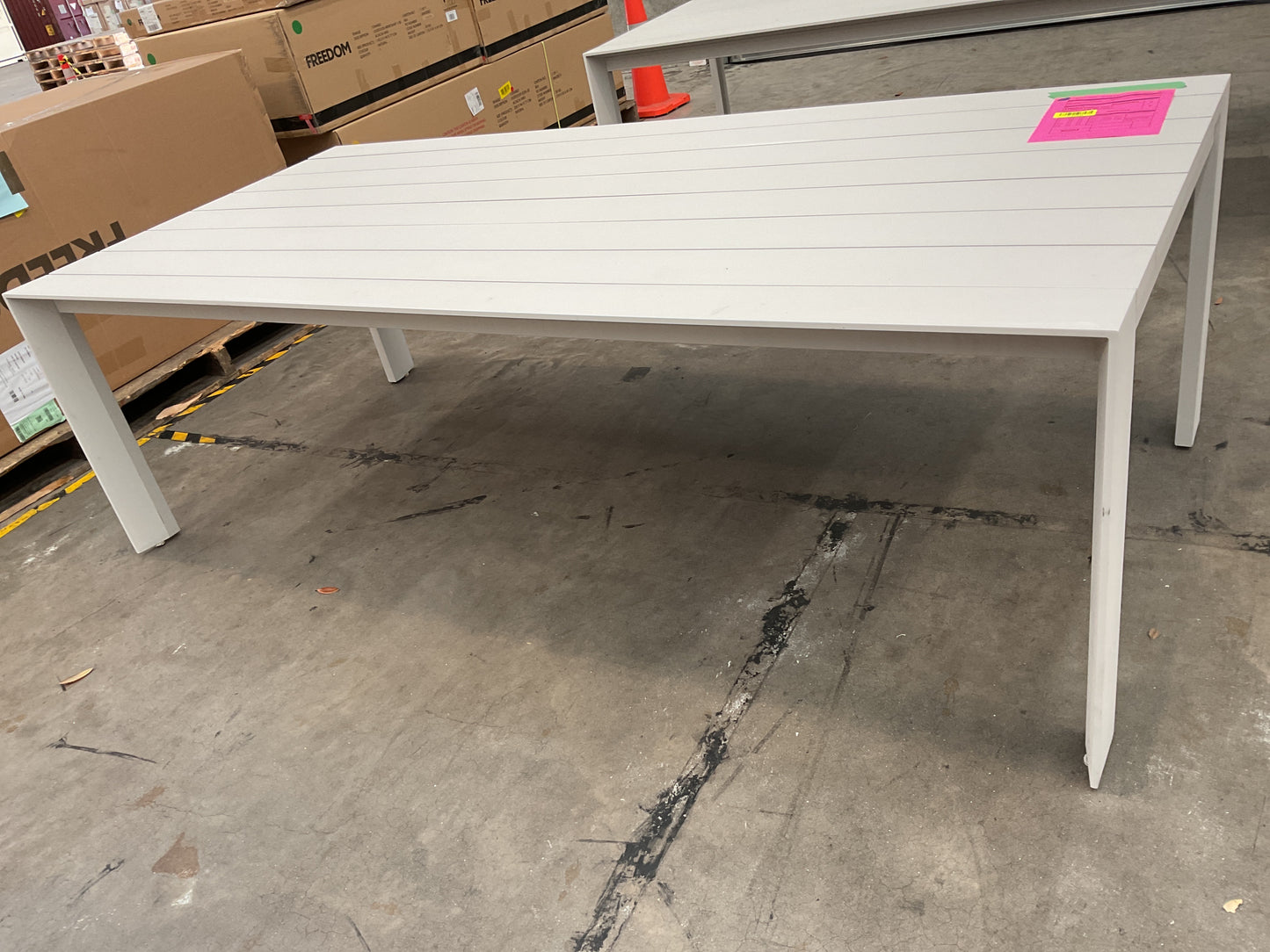 NZ CLZ20620 1 PCE ATAMAN DINING TABLE 240X111.5CM ALUMINIUM OFF WHITE