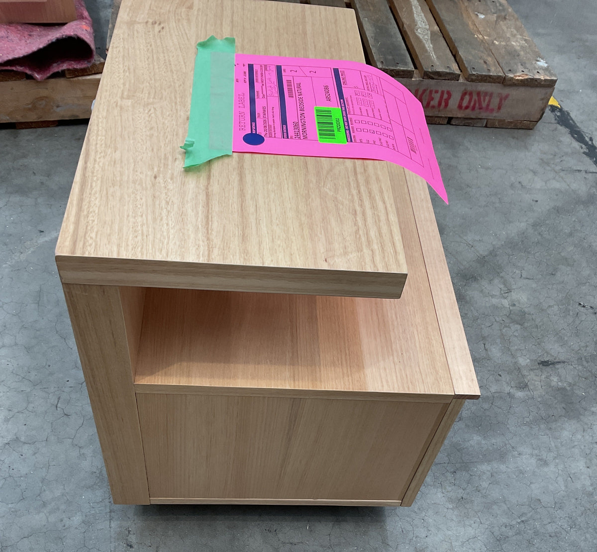 NZ PRZ20302 1 PCE MORNINGTON BEDSIDE 1 DRAWER NATURAL