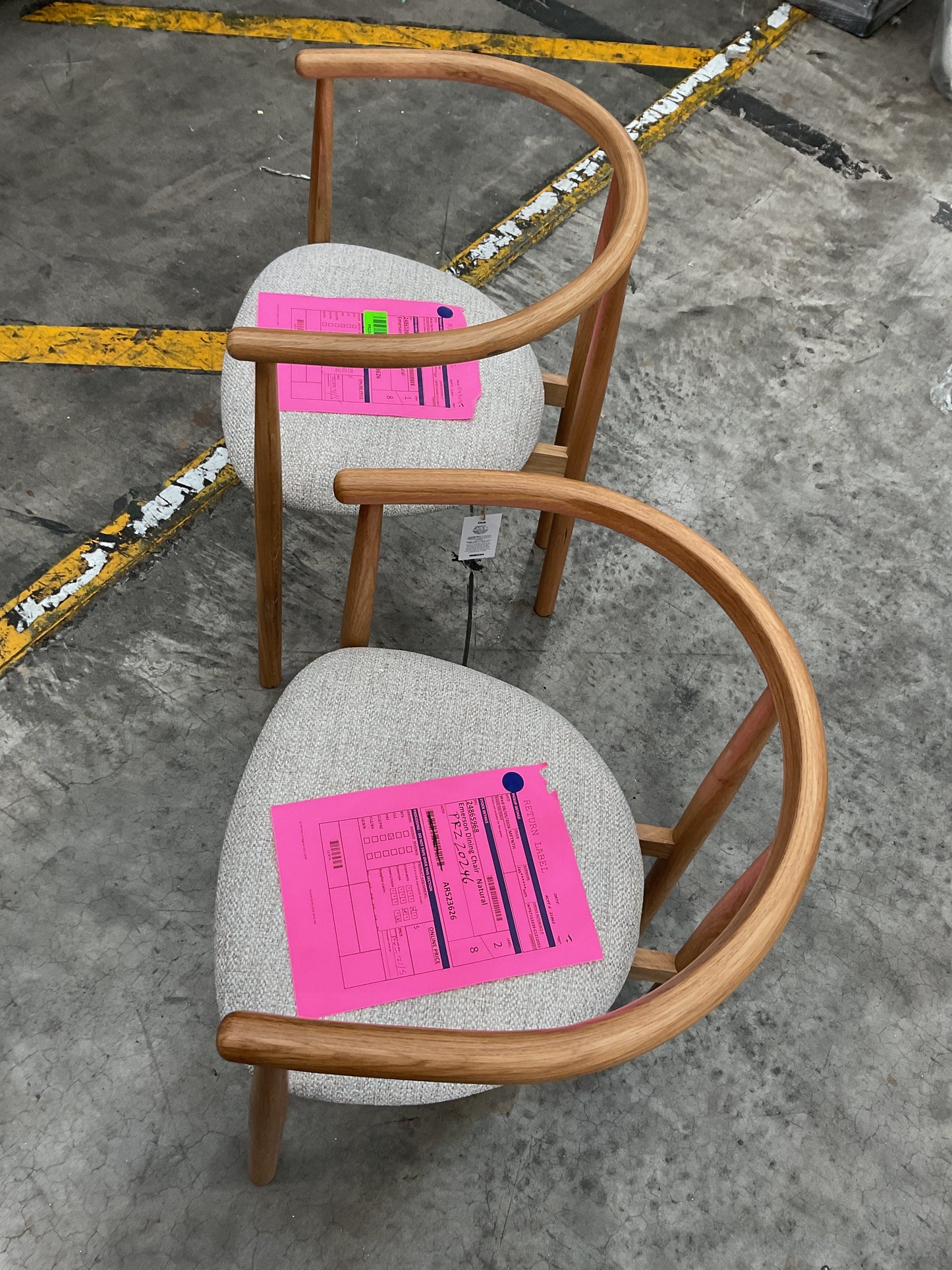 NZ PRZ20246 2 PCE EMERSON DINING CHAIR NATURAL