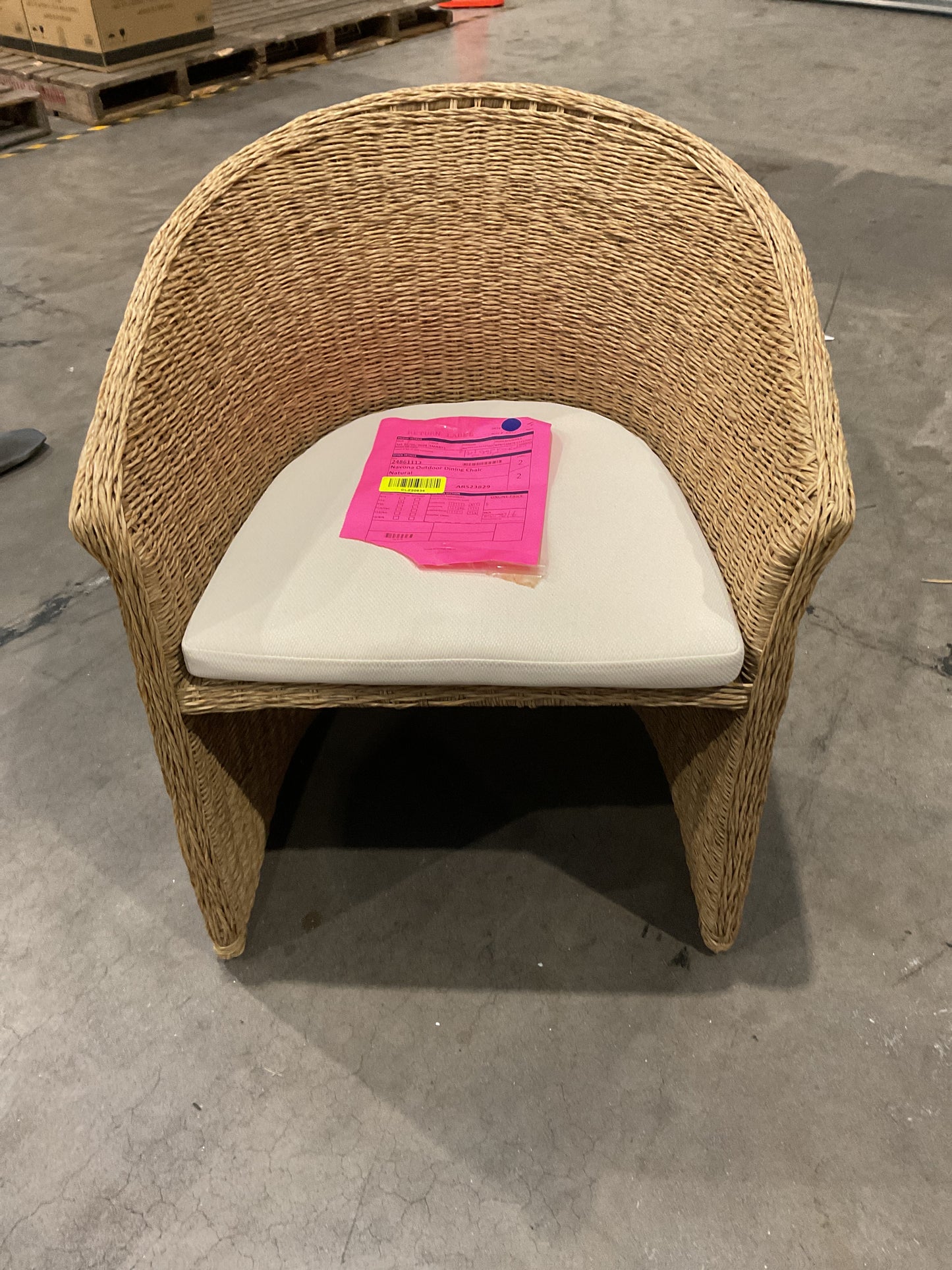 NZ CLZ20634 2 PCE NAVONA OUTDOOR DINING CHAIR   NATURAL