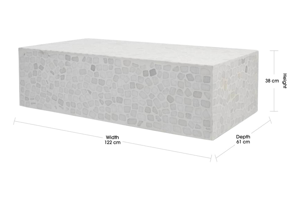 NZ CLZ20108 Mass Rectangle Coffee Table Marble Terr