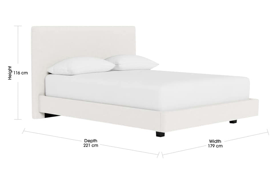 NZ CLZ20165 Inez Bed Queen Oslo Snow Set